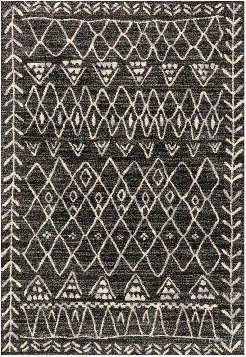 The appearance of Emory Black/Ivory Rug EMOREB-09BLIV160S designed by Loloi Rugs in the transitional interior design. This black/ivory piece of furniture  was selected by 1StopBedrooms from Emory Collection to add a touch of cosiness and style into your home. Sku: EMOREB-09BLIV160S. Material: Polypropylene. Product Type: Rug. Image1