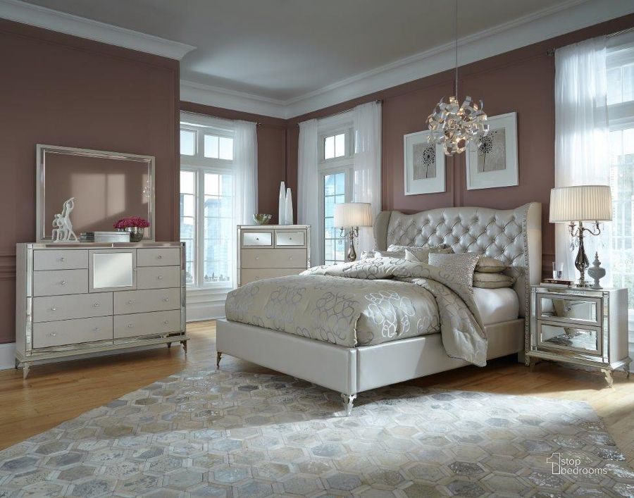 The appearance of Esmonae Frost Bedroom Set designed by Artisan Elegance in the modern / contemporary interior design. This frost piece of furniture  was selected by 1StopBedrooms from Esmonae Collection to add a touch of cosiness and style into your home. Sku: 9001612-104;9001632-104;9001640-104. Material: Wood. Product Type: Loft Bed. Bed Size: Queen. Bed Type: Loft Bed. Image1