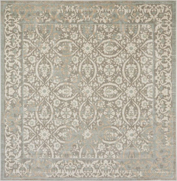 The appearance of Euphoria Grey 8 Square Area Rug designed by Nourison in the traditional interior design. This grey piece of furniture  was selected by 1StopBedrooms from Euphoria Collection to add a touch of cosiness and style into your home. Sku: 99446053435. Material: Polypropylene. Product Type: Area Rugs. Image1