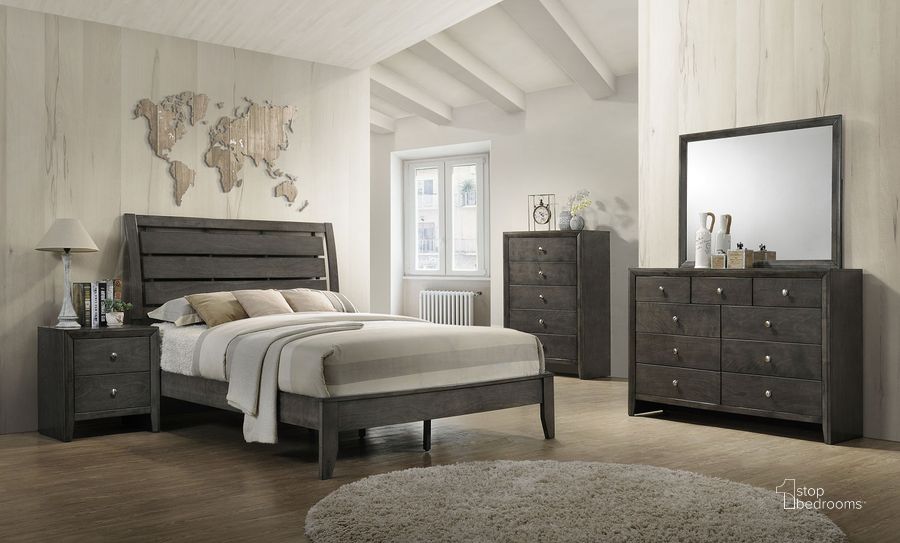 The appearance of Evan Low Profile Bedroom Set (Grey) designed by Crown Mark in the modern / contemporary interior design. This grey piece of furniture  was selected by 1StopBedrooms from Evan Collection to add a touch of cosiness and style into your home. Sku: B4720-Q-HBFB;B4720-Q-RAIL;B4720-2. Bed Type: Panel Bed. Product Type: Panel Bed. Bed Size: Queen. Image1