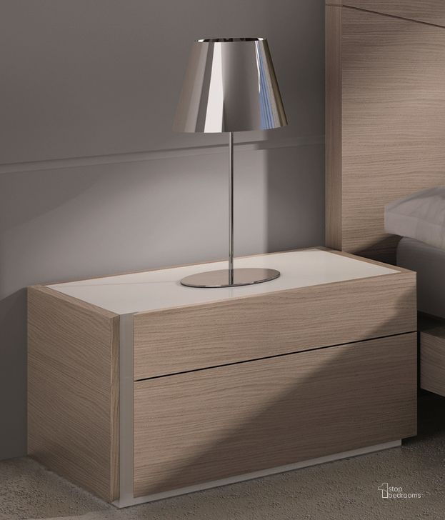 The appearance of Evora Left Facing Nightstand designed by J&M in the modern / contemporary interior design. This cream piece of furniture  was selected by 1StopBedrooms from Evora Collection to add a touch of cosiness and style into your home. Sku: 18145-Nsl. Product Type: Nightstand. Image1