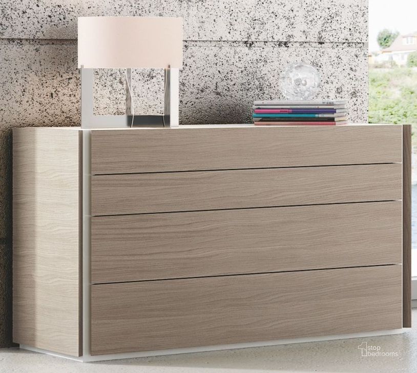 The appearance of Evora Light Gray Dresser designed by J&M in the modern / contemporary interior design. This cream piece of furniture  was selected by 1StopBedrooms from Evora Collection to add a touch of cosiness and style into your home. Sku: 18145-D. Material: Wood. Product Type: Dresser. Image1
