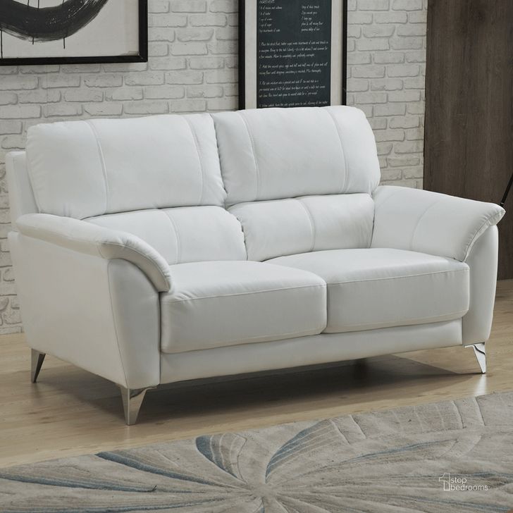 The appearance of Extravaganza 406 Loveseat designed by ESF in the modern / contemporary interior design. This white piece of furniture  was selected by 1StopBedrooms from Extravaganza Collection to add a touch of cosiness and style into your home. Sku: 4062. Product Type: Loveseat. Material: Leather Match. Image1