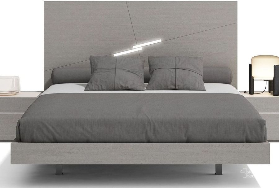 The appearance of Faro Grey Queen Platform Bed designed by J&M in the modern / contemporary interior design. This dark grey piece of furniture  was selected by 1StopBedrooms from Faro Collection to add a touch of cosiness and style into your home. Sku: 17868-Q. Bed Type: Platform Bed. Product Type: Platform Bed. Bed Size: Queen. Image1