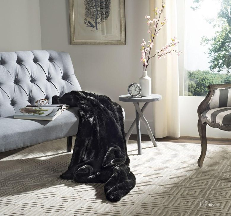 The appearance of Faux Black Mink THR701A-6072 designed by Safavieh in the modern / contemporary interior design. This onyx piece of furniture  was selected by 1StopBedrooms from Faux Collection to add a touch of cosiness and style into your home. Sku: THR701A-6072. Product Type: Pillows and Throw. Material: Acrylic. Image1
