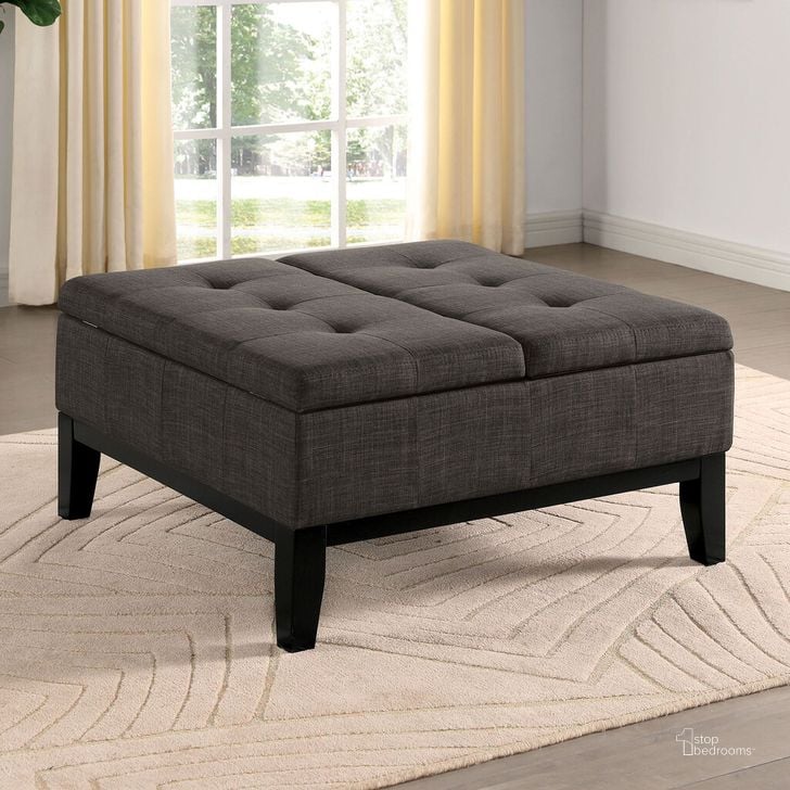 The appearance of Fazio Storage Ottoman In Gray designed by Furniture of America in the transitional interior design. This gray piece of furniture  was selected by 1StopBedrooms from Fazio Collection to add a touch of cosiness and style into your home. Sku: CM-AC365GY. Material: Wood. Product Type: Ottoman. Image1