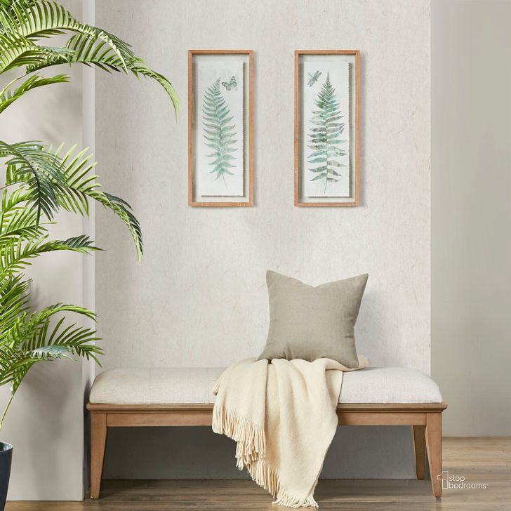 The appearance of Fern Framed Wall Decor 2 Pc Set In Natural designed by Olliix in the country / farmhouse interior design. This natural piece of furniture  was selected by 1StopBedrooms from Linden Collection to add a touch of cosiness and style into your home. Sku: MP95G-0256. Material: Wood. Product Type: Wall Art. Image1