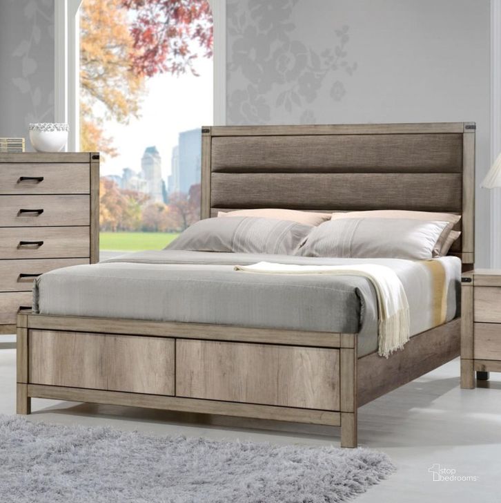 The appearance of Crown Mark Furniture Matteo Queen Bed in Melamine designed by Crown Mark in the modern / contemporary interior design. This other colors piece of furniture  was selected by 1StopBedrooms from Matteo Collection to add a touch of cosiness and style into your home. Sku: B3200-Q-HBFB;B3200-KQ-RAIL. Bed Type: Panel Bed. Material: Upholstered. Product Type: Panel Bed. Bed Size: Queen. Image1