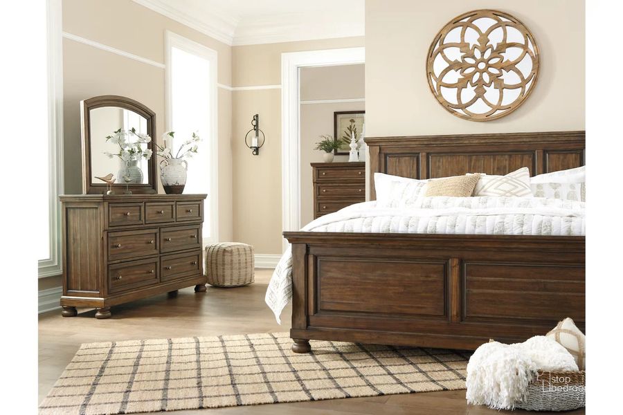 Flynnter Medium Brown King Panel Bed By Ashley Furniture 1stopbedrooms 8757