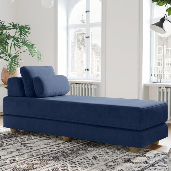 The appearance of Foam Labs Chizano Chaise Lounge Daybed In Indigo designed by Jaxx Bean Bags in the modern / contemporary interior design. This indigo piece of furniture  was selected by 1StopBedrooms from  to add a touch of cosiness and style into your home. Sku: 18962565. Product Type: Accent Chair. Image1