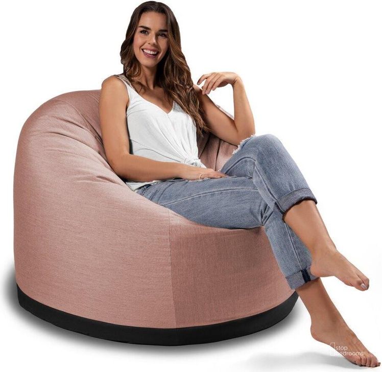 The appearance of Foam Labs Helena Large Round Outdoor Bean Bag Club Chair Sunbrella Petal designed by Jaxx Bean Bags in the modern / contemporary interior design. This petal piece of furniture  was selected by 1StopBedrooms from  to add a touch of cosiness and style into your home. Sku: 18363182. Material: Fabric. Product Type: Accent Chair. Image1