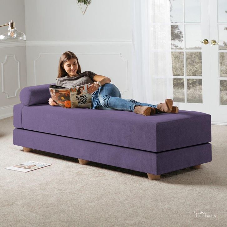 The appearance of Foam Labs Zaki Daybed And Foldout Queensize Mattress Premium Chenille In Plum designed by Jaxx Bean Bags in the modern / contemporary interior design. This plum piece of furniture  was selected by 1StopBedrooms from  to add a touch of cosiness and style into your home. Sku: 17700227. Product Type: Accent Chair. Material: Chenille. Image1
