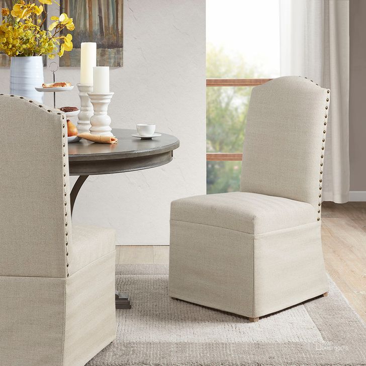 The appearance of Foster Dining Chair Set Of 2 In Beige designed by Olliix in the country / farmhouse interior design. This beige piece of furniture  was selected by 1StopBedrooms from Foster Collection to add a touch of cosiness and style into your home. Sku: MP108-0849. Material: Wood. Product Type: Dining Chair. Image1