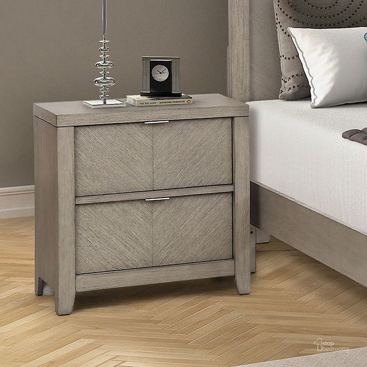 The appearance of Fresno Nightstand designed by Bernards in the modern / contemporary interior design. This beige piece of furniture  was selected by 1StopBedrooms from Fresno Collection to add a touch of cosiness and style into your home. Sku: 1914-120. Material: Wood. Product Type: Nightstand.
