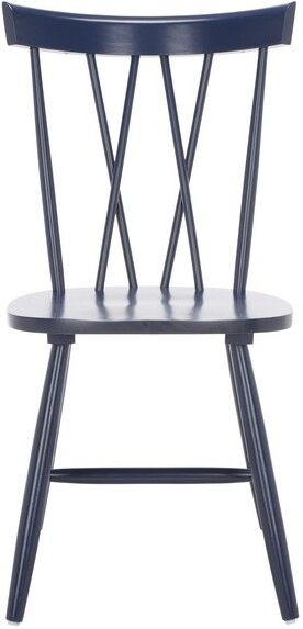 The appearance of Friar Dining Chair in Navy designed by Safavieh in the modern / contemporary interior design. This navy piece of furniture  was selected by 1StopBedrooms from Friar Collection to add a touch of cosiness and style into your home. Sku: DCH1401F-SET2. Material: Wood. Product Type: Dining Chair. Image1