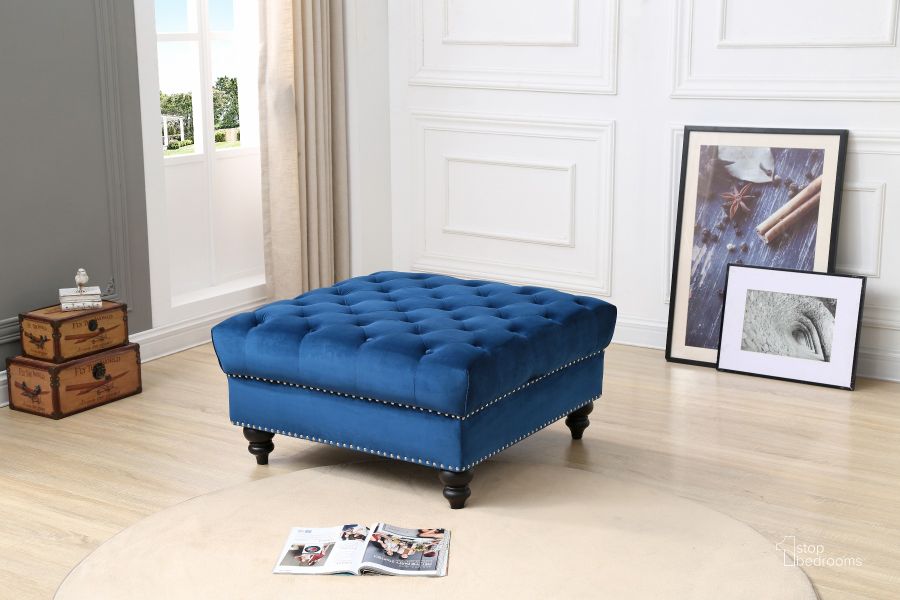 The appearance of Glory Furniture Nola Ottoman, Navy Blue designed by Glory in the modern / contemporary interior design. This navy blue piece of furniture  was selected by 1StopBedrooms from Nola Collection to add a touch of cosiness and style into your home. Sku: G0351-O-Ottoman. Material: Wood. Product Type: Ottoman. Image1