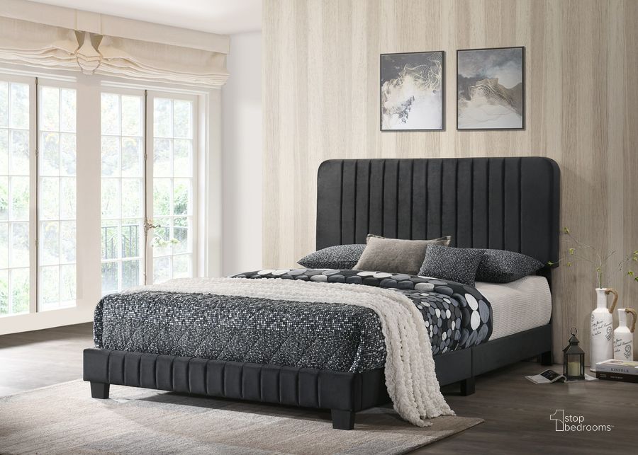 The appearance of Glory Furniture Lodi Queen Bed, Black designed by Glory in the modern / contemporary interior design. This black piece of furniture  was selected by 1StopBedrooms from Lodi Collection to add a touch of cosiness and style into your home. Sku: G0407-QB-UP-Queen  Bed. Bed Type: Panel Bed. Material: Wood. Product Type: Panel Bed. Bed Size: Queen. Image1