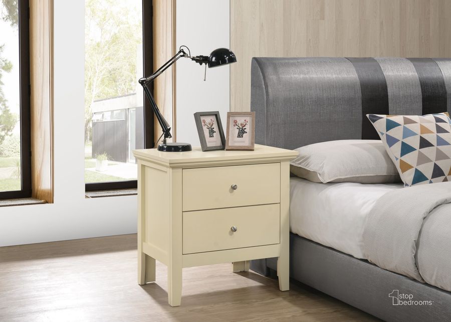 The appearance of Glory Furniture Primo Nightstand, Beige designed by Glory in the transitional interior design. This beige piece of furniture  was selected by 1StopBedrooms from Primo Collection to add a touch of cosiness and style into your home. Sku: G1337-N-Nightstand. Material: Wood. Product Type: Nightstand. Image1
