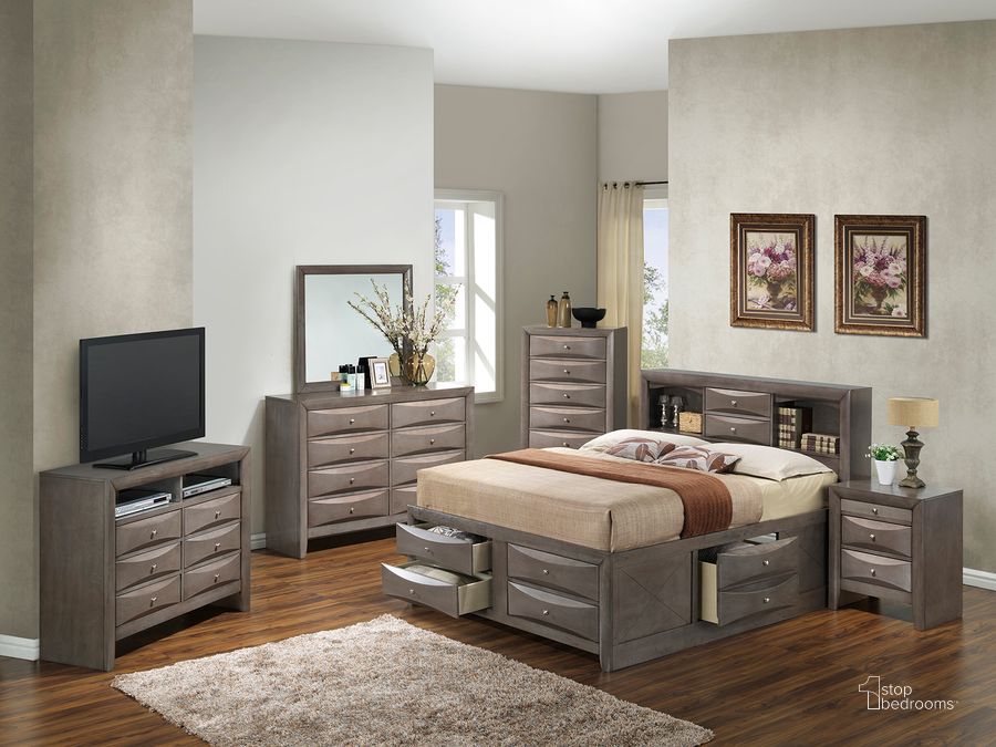 The appearance of Glory Furniture G1505G Storage Bedroom Set in Gray designed by Glory in the transitional interior design. This gray piece of furniture  was selected by 1StopBedrooms from G1505G Collection to add a touch of cosiness and style into your home. Sku: G1505G-TSB3-Twin STGE Bed HDBD;G1505G-TSB3-Twin STGE Bed FTBD;G1505G-TSB3-Twin STGE Bed Rails;G1505G-TSB3-Twin STGE Bed Drawers for Rails;G1505G-TSB3-Twin STGE Bed Drawers for FTBD;G1505G-TSB3-Twin STGE Bed Drawers for FTBD;G1505-N-Nightstand. Material: Wood. Product Type: Storage Bed. Bed Size: Twin. Image1