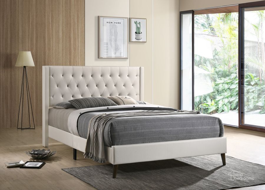 The appearance of Glory Furniture Bergen Queen Bed, White designed by Glory in the transitional interior design. This white piece of furniture  was selected by 1StopBedrooms from Bergen Collection to add a touch of cosiness and style into your home. Sku: G1630-QB-UP-Queen  Bed. Bed Type: Panel Bed. Material: Wood. Product Type: Panel Bed. Bed Size: Queen. Image1