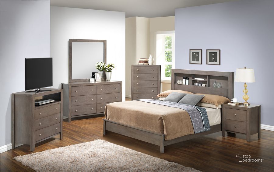 The appearance of Glory Furniture G2405B Bedroom Set in Gray designed by Glory in the transitional interior design. This gray piece of furniture  was selected by 1StopBedrooms from G2405B Collection to add a touch of cosiness and style into your home. Sku: G2405B-TB2-Twin Bed  Headboard;G2405B-TB2-Twin Bed  Footboard;G2405B-TB2-Twin Bed  Rails;G2405-N-Nightstand. Material: Wood. Product Type: Bookcase Bed. Bed Size: Twin. Image1