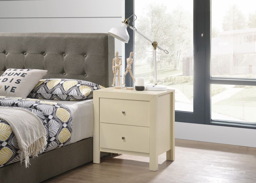 The appearance of Glory Furniture Burlington Nightstand, Beige designed by Glory in the transitional interior design. This beige piece of furniture  was selected by 1StopBedrooms from Burlington Collection to add a touch of cosiness and style into your home. Sku: G2475-N-Nightstand. Material: Wood. Product Type: Nightstand. Image1