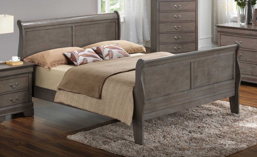 The appearance of Glory Furniture G3105 Twin Bed in Grey designed by Glory in the traditional interior design. This gray piece of furniture  was selected by 1StopBedrooms from G3105 Collection to add a touch of cosiness and style into your home. Sku: G3105A-TB-Twin Bed  Headboard & Footboard;G3105A-TB-Twin Bed  Rails. Bed Type: Sleigh Bed. Material: Wood. Product Type: Sleigh Bed. Bed Size: Twin. Image1