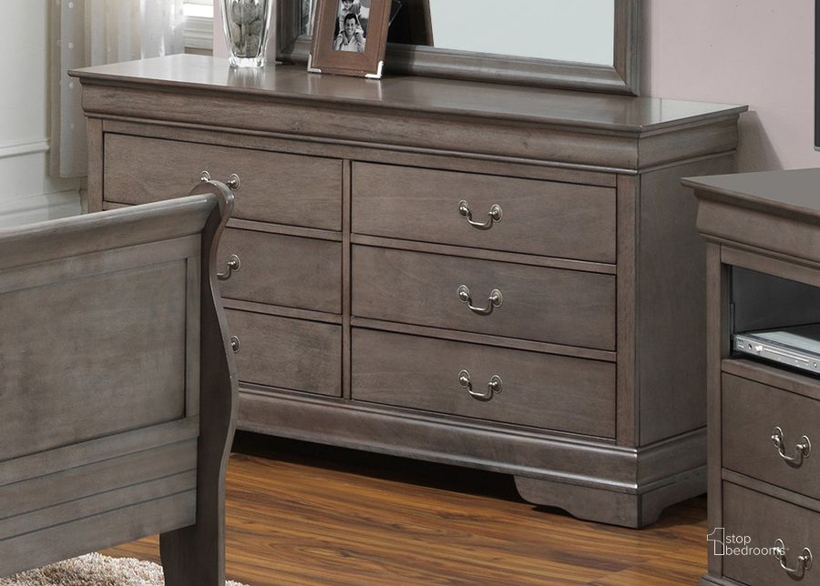 The appearance of Glory Furniture G3105 Dresser in Grey designed by Glory in the traditional interior design. This gray piece of furniture  was selected by 1StopBedrooms from G3105 Collection to add a touch of cosiness and style into your home. Sku: G3105-D-Dresser. Material: Wood. Product Type: Dresser. Image1