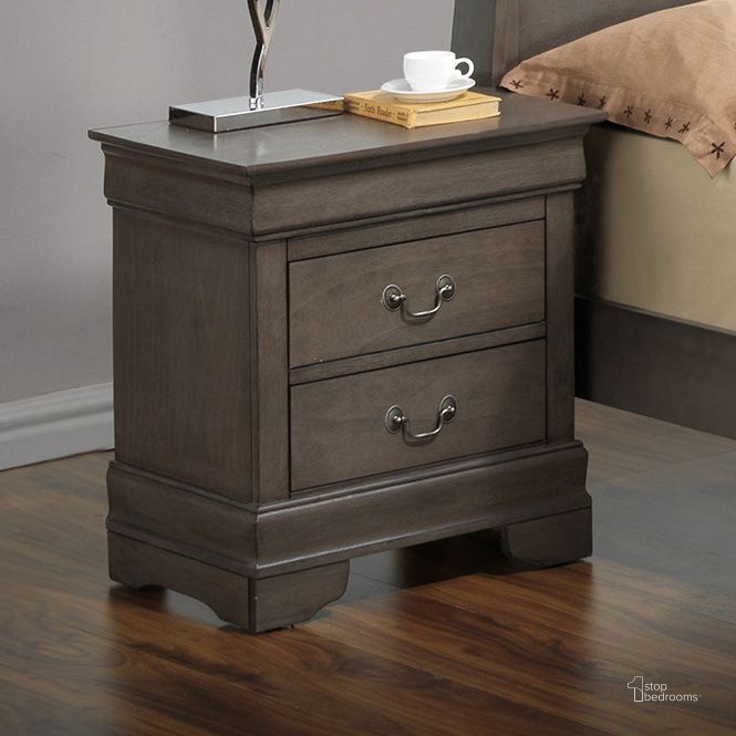 The appearance of Glory Furniture G3105 Night Stand in Grey designed by Glory in the traditional interior design. This gray piece of furniture  was selected by 1StopBedrooms from G3105 Collection to add a touch of cosiness and style into your home. Sku: G3105-N-Nightstand. Material: Wood. Product Type: Nightstand. Image1