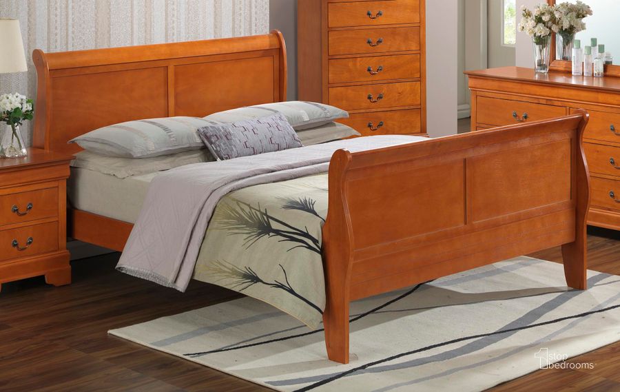 The appearance of Glory Furniture G3160 Twin Bed in Oak designed by Glory in the traditional interior design. This oak piece of furniture  was selected by 1StopBedrooms from G3160 Collection to add a touch of cosiness and style into your home. Sku: G3160A-TB-Twin Bed  Headboard & Footboard;G3160A-TB-Twin Bed  Rails. Bed Type: Sleigh Bed. Material: Wood. Product Type: Sleigh Bed. Bed Size: Twin. Image1