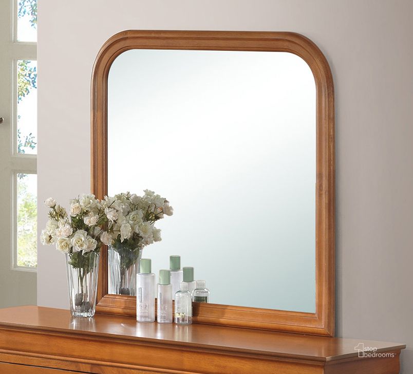 The appearance of Glory Furniture G3160 Mirror in Oak designed by Glory in the traditional interior design. This oak piece of furniture  was selected by 1StopBedrooms from G3160 Collection to add a touch of cosiness and style into your home. Sku: G3160-M-Mirror. Material: Glass. Product Type: Dresser Mirror. Image1