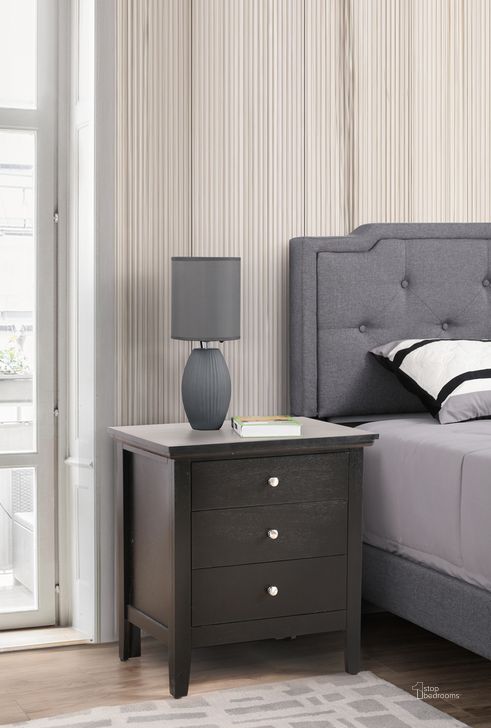 The appearance of G5450 Nightstand (Black) designed by Glory in the transitional interior design. This black piece of furniture  was selected by 1StopBedrooms from G54 Collection to add a touch of cosiness and style into your home. Sku: G5450-N-3 Drawer Nightstand. Material: Wood. Product Type: Nightstand. Image1