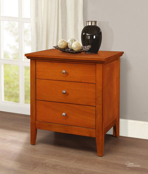 The appearance of G5460 Drawer Nightstand designed by Glory in the modern / contemporary interior design. This oak piece of furniture  was selected by 1StopBedrooms from G54 Collection to add a touch of cosiness and style into your home. Sku: G5460-N-3 Drawer Nightstand. Material: Wood. Product Type: Nightstand. Image1