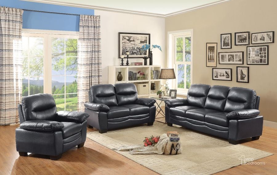 The appearance of G677 Living Room Set (Black) designed by Glory in the modern / contemporary interior design. This black piece of furniture  was selected by 1StopBedrooms from G67 Collection to add a touch of cosiness and style into your home. Sku: G677-S-Sofa;G677-L-Loveseat. Material: Faux Leather. Product Type: Living Room Set. Image1