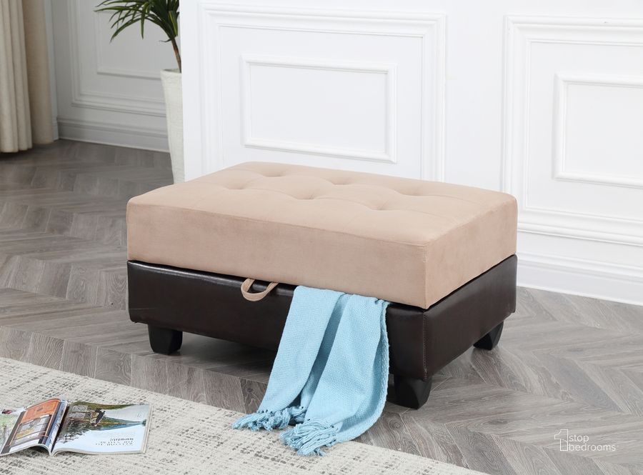 The appearance of G908 Storage Ottoman (Mocha) designed by Glory in the modern / contemporary interior design. This mocha piece of furniture  was selected by 1StopBedrooms from G908 Collection to add a touch of cosiness and style into your home. Sku: G908-O-Ottoman. Product Type: Ottoman. Material: Bicast. Image1