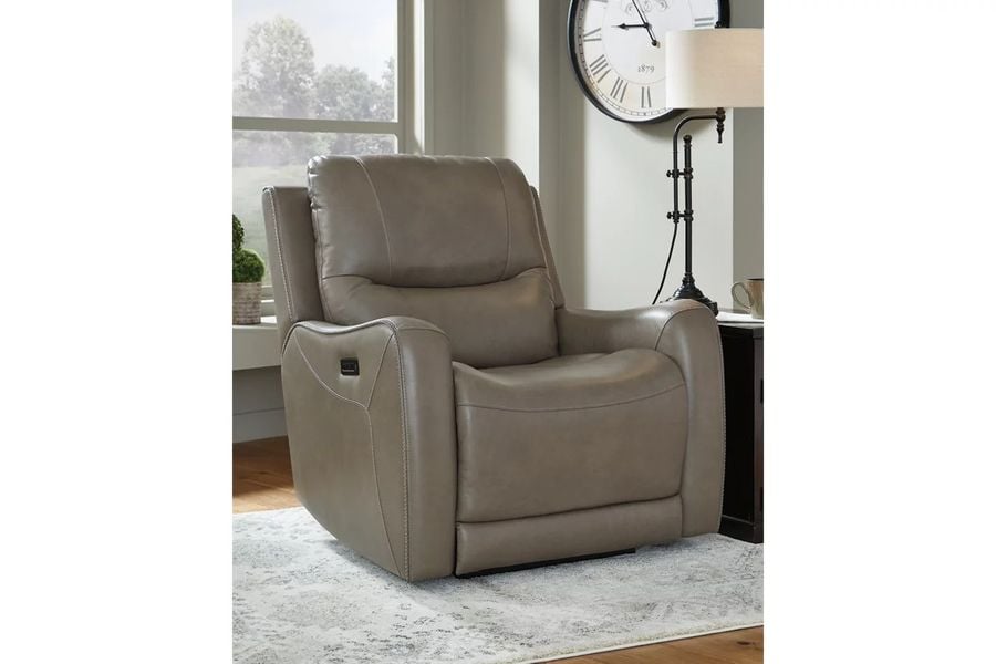 The appearance of Galahad Sandstone Zero Wall Recliner W/Pwr Hdrst designed by Signature Design by Ashley in the modern / contemporary interior design. This sandstone piece of furniture  was selected by 1StopBedrooms from Galahad Collection to add a touch of cosiness and style into your home. Sku: 6610206. Material: Fabric. Product Type: Wall Recliner. Image1