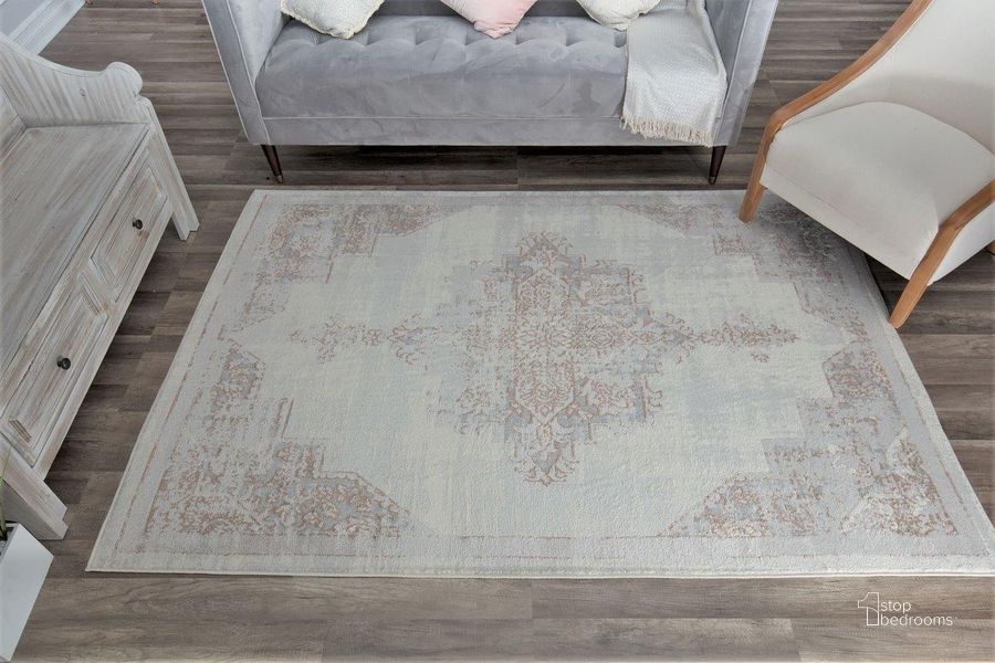 The appearance of Gallagher GL25A Ivory Wash Vintage Transitional white 2' x 8' Area Rug designed by Rugs America in the transitional interior design. This white piece of furniture  was selected by 1StopBedrooms from Gallagher Collection to add a touch of cosiness and style into your home. Sku: RA30050. Material: Polypropylene. Product Type: Area Rugs. Image1