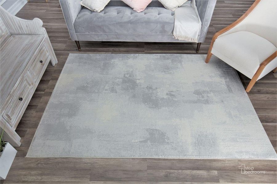 The appearance of Gallagher GL45B Tonal Grey Vintage Transitional white 5' x 7' Area Rug designed by Rugs America in the transitional interior design. This white piece of furniture  was selected by 1StopBedrooms from Gallagher Collection to add a touch of cosiness and style into your home. Sku: RA29000. Material: Polypropylene. Product Type: Area Rugs. Image1