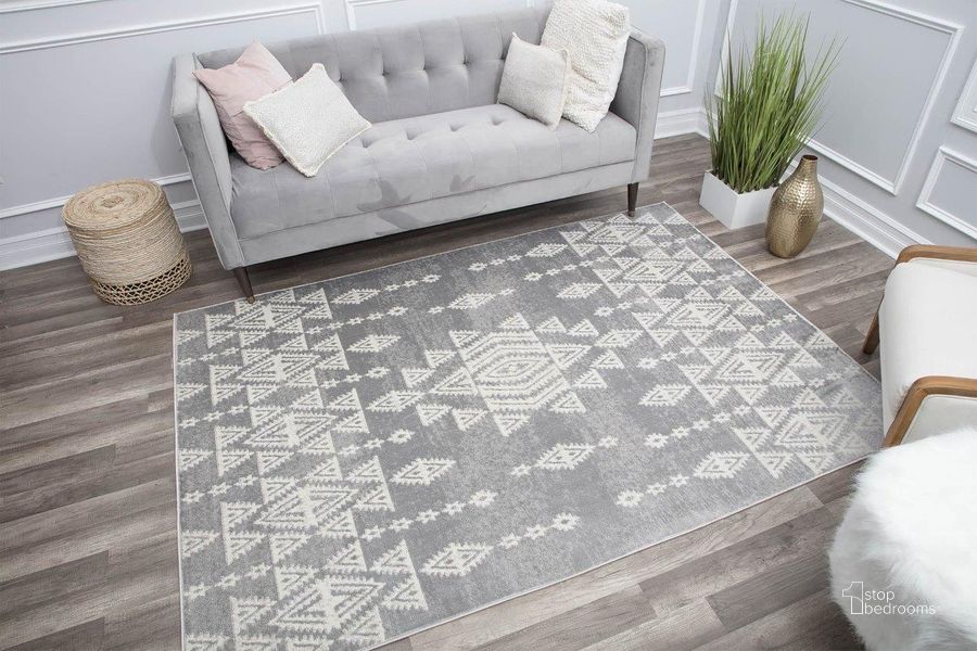 The appearance of Gallagher GL50B Platinum Nova Vintage Transitional Gray 2' x 4' Area Rug designed by Rugs America in the transitional interior design. This gray piece of furniture  was selected by 1StopBedrooms from Gallagher Collection to add a touch of cosiness and style into your home. Sku: RA30021. Material: Polypropylene. Product Type: Area Rugs. Image1
