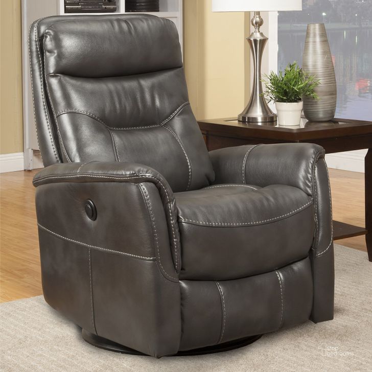 The appearance of Gemini Flint Anywhere Power Recliner designed by Parker House in the traditional interior design. This gray piece of furniture  was selected by 1StopBedrooms from Gemini Collection to add a touch of cosiness and style into your home. Sku: MGEM#812GSPB-FLI. Material: Polyester. Product Type: Power Reclining. Image1