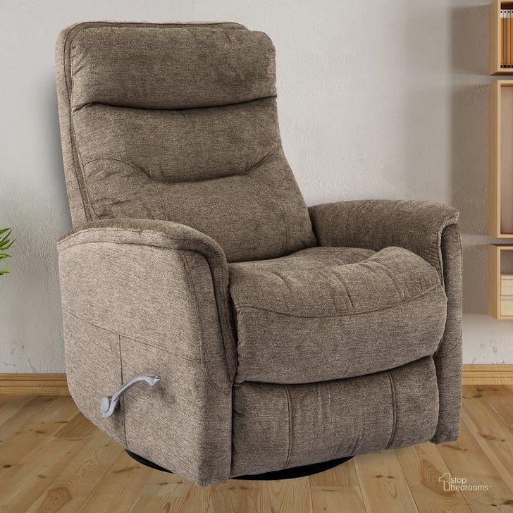 The appearance of Gemini Heather Swivel Glider Recliner designed by Parker House in the traditional interior design. This light brown piece of furniture  was selected by 1StopBedrooms from Gemini Collection to add a touch of cosiness and style into your home. Sku: MGEM#812GS-HEA. Material: Polyester. Product Type: Recliners and Rocker. Image1