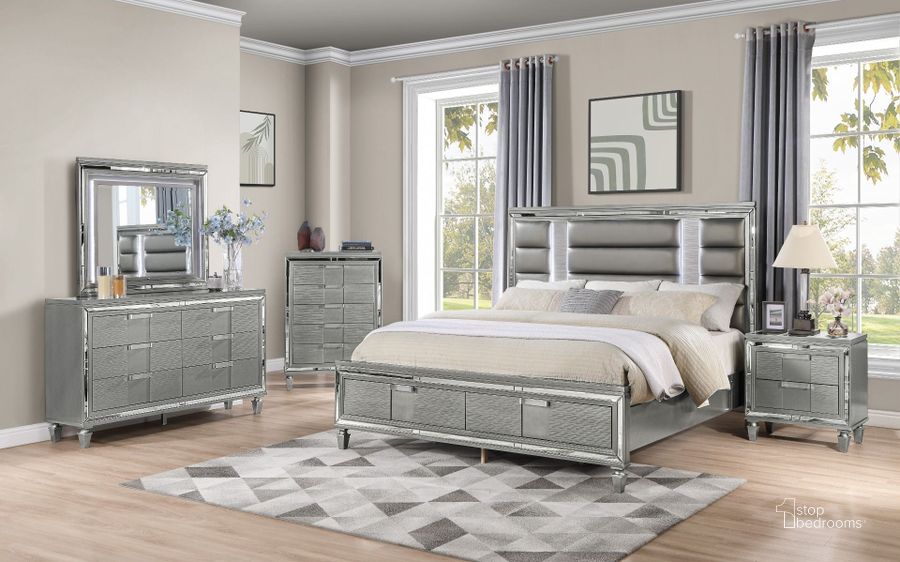 The appearance of Genoa Bedroom Set In Gunmetal Gray designed by Glory in the modern / contemporary interior design. This gunmetal piece of furniture  was selected by 1StopBedrooms from Genoa Collection to add a touch of cosiness and style into your home. Sku: G05702A-QB;G05702-N. Material: Wood. Product Type: Bedroom Set. Bed Size: Queen. Image1