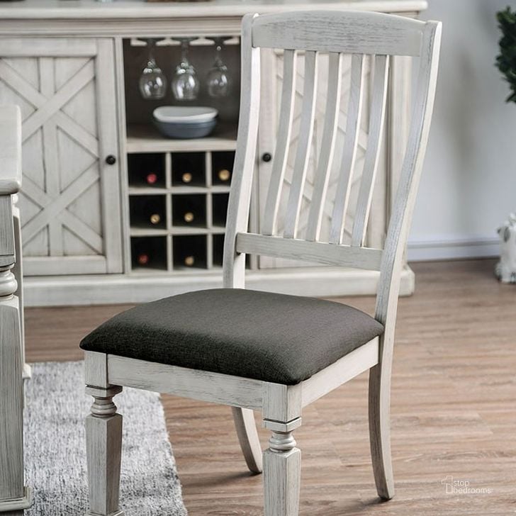 The appearance of Georgia Side Chair (Set of 2) designed by Furniture of America in the transitional interior design. This two-tone color piece of furniture  was selected by 1StopBedrooms from Georgia Collection to add a touch of cosiness and style into your home. Sku: CM3089SC-2PK. Material: Wood. Product Type: Dining Chair. Image1