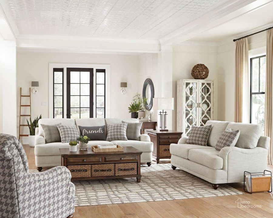 The appearance of Glenn Grey Living Room Set designed by Coaster in the transitional interior design. This gray piece of furniture  was selected by 1StopBedrooms from Glenn Collection to add a touch of cosiness and style into your home. Sku: 511094;511095. Product Type: Living Room Set. Image1