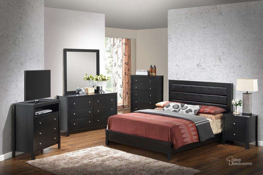 The appearance of Glory Furniture G2450A Bedroom Set in Black designed by Glory in the transitional interior design. This black piece of furniture  was selected by 1StopBedrooms from G2450A Collection to add a touch of cosiness and style into your home. Sku: G2450A-TB-Twin Bed  Headboard;G2450A-TB-Twin Bed  Footboard;G2450A-TB-Twin Bed  Rails;G2450-N-Nightstand. Material: Wood. Product Type: Panel Bed. Bed Size: Twin. Image1