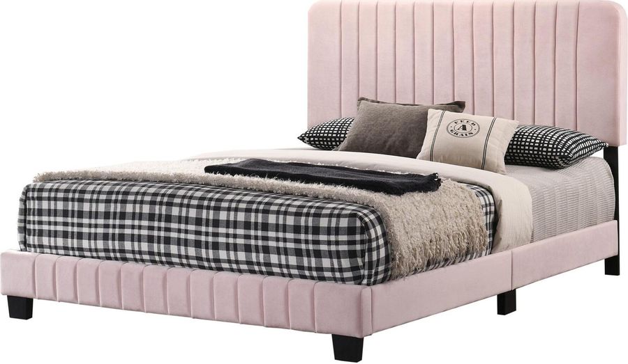 The appearance of Glory Furniture Lodi Full Bed, Pink designed by Glory in the modern / contemporary interior design. This pink piece of furniture  was selected by 1StopBedrooms from Lodi Collection to add a touch of cosiness and style into your home. Sku: G0406-FB-UP-Full Bed. Bed Type: Panel Bed. Material: Wood. Product Type: Panel Bed. Bed Size: Full. Image1
