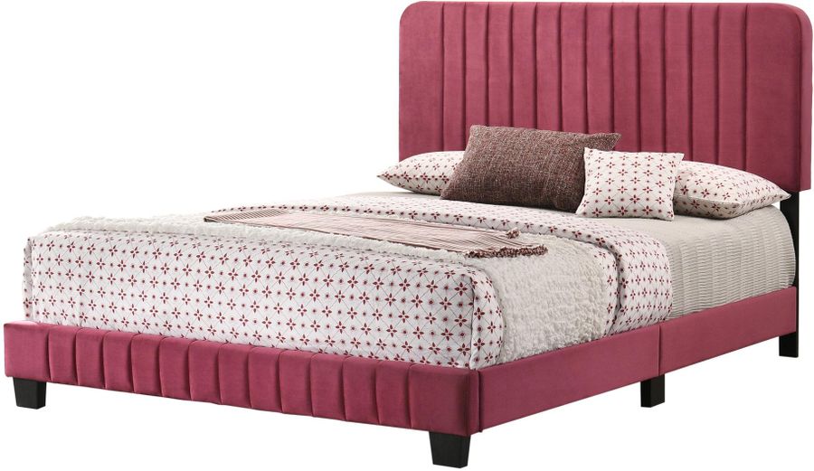 The appearance of Glory Furniture Lodi Full Bed, Burgundy designed by Glory in the modern / contemporary interior design. This burgundy piece of furniture  was selected by 1StopBedrooms from Lodi Collection to add a touch of cosiness and style into your home. Sku: G0503-FB-UP-Full Bed. Bed Type: Panel Bed. Material: Wood. Product Type: Panel Bed. Bed Size: Full. Image1