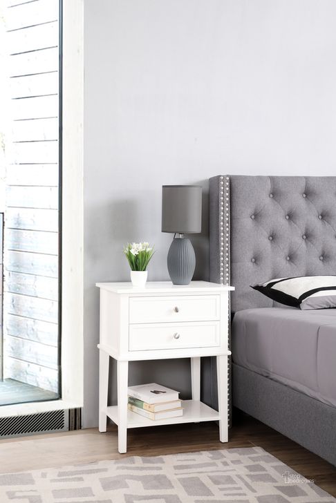 The appearance of Glory Furniture Newton Nightstand, White designed by Glory in the transitional interior design. This white piece of furniture  was selected by 1StopBedrooms from Newton Collection to add a touch of cosiness and style into your home. Sku: G068-N-Nightstand. Material: Wood. Product Type: Nightstand. Image1