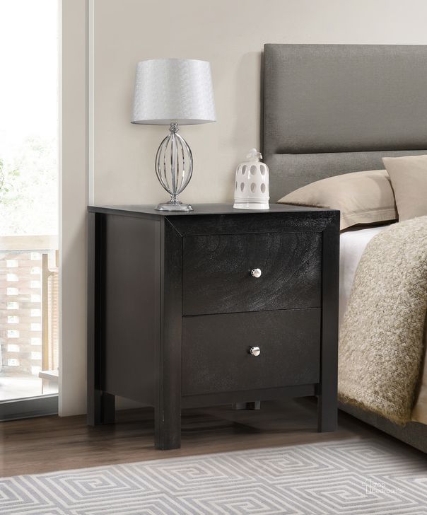 The appearance of Glory Furniture Night Stand in Black designed by Glory in the transitional interior design. This black piece of furniture  was selected by 1StopBedrooms from G2450 Collection to add a touch of cosiness and style into your home. Sku: G2450-N-Nightstand. Material: Wood. Product Type: Nightstand. Image1