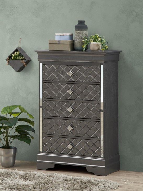 The appearance of Glory Furniture Verona Chest In Charcoal designed by Glory in the transitional interior design. This charcoal piece of furniture  was selected by 1StopBedrooms from Verona Collection to add a touch of cosiness and style into your home. Sku: G6702-CH. Product Type: Chest. Material: Wood Veneer. Image1
